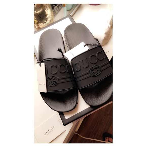 Gucci Shoes - Gucci Logo Slides (US Women’s 8/Men’s 6)